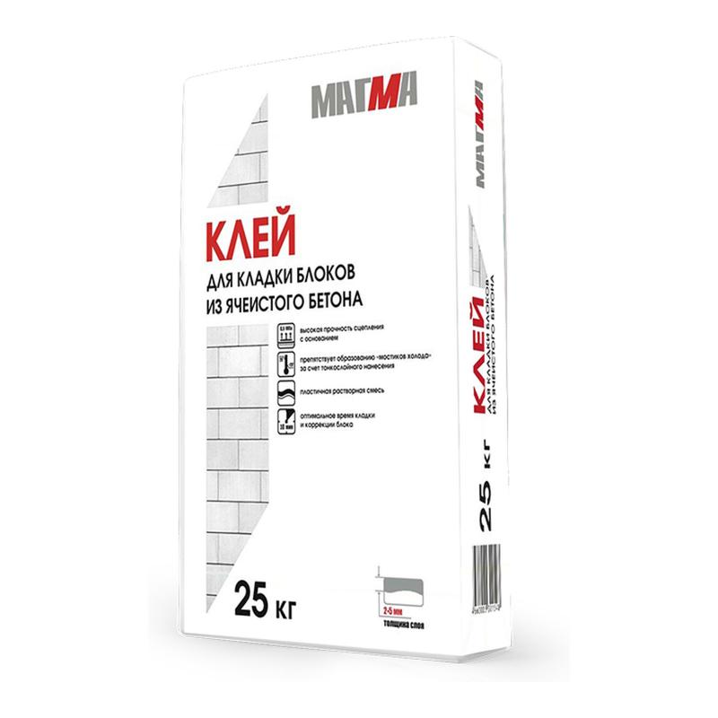 МАГМА Клей для блоков 25кг/40шт