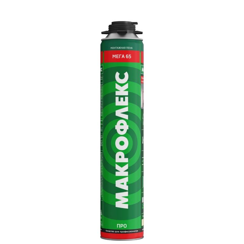 Пена монтаж 850гр МАКРОФЛЕКС Мега 65 ПРО всесезонная