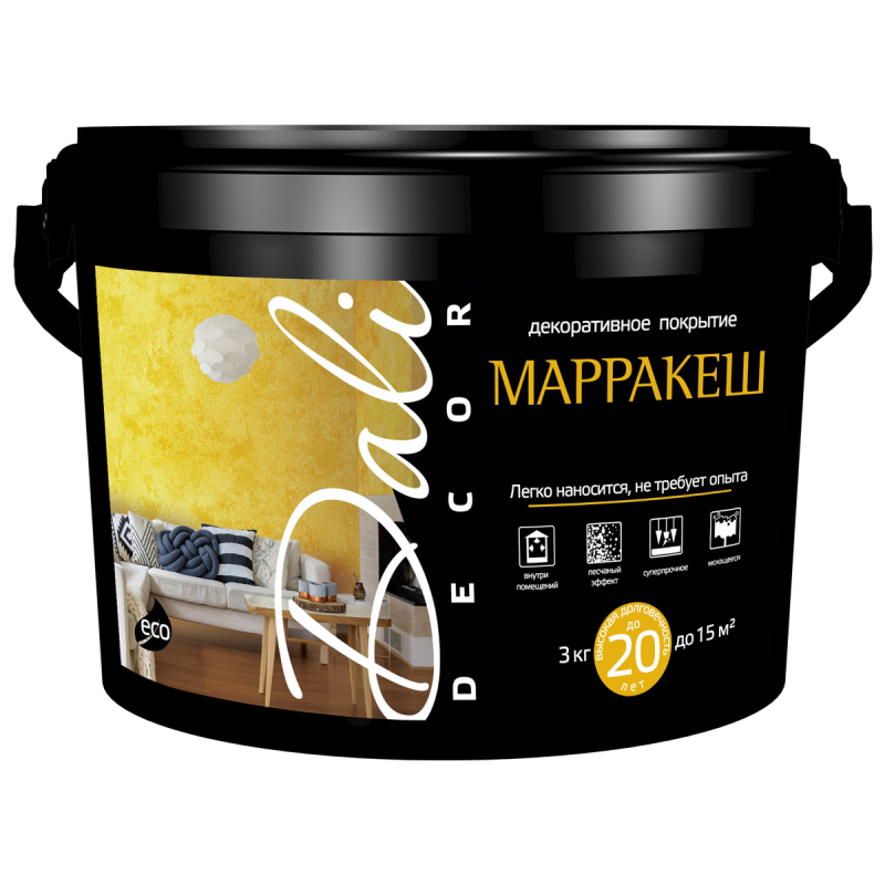 Штукатурка 3 кг DALI-decor  Марракеш Рогнеда белый перламутровый