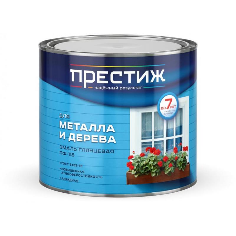 Эмаль ПРЕСТИЖ ПФ-115 0,9кг коричневая