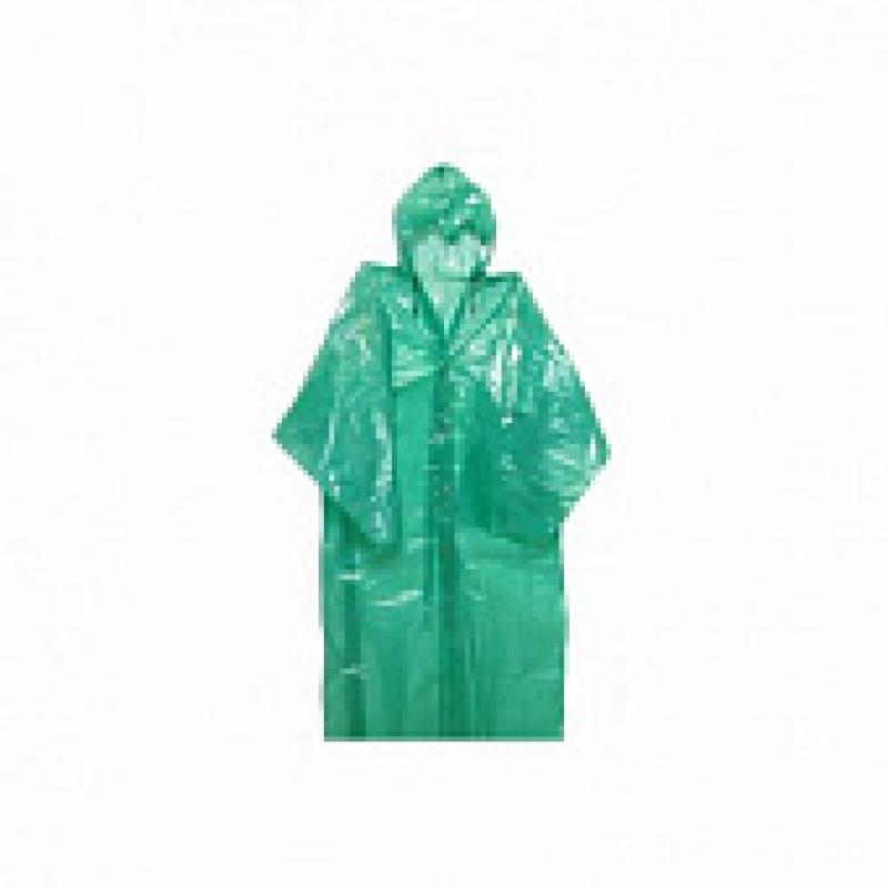 EVA12GR Дождевик-плащ EVA, цвет в асорт. на кнопках, рукава на резинках,110 мк